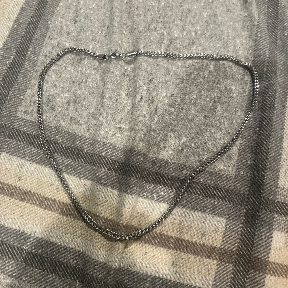 Mens Silver Rope Chain Necklace 21’